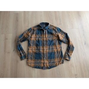 KUHL Fugitive Flannel Shirt Men's L Plaid Long Sleeve Button Up Outdoor 7202